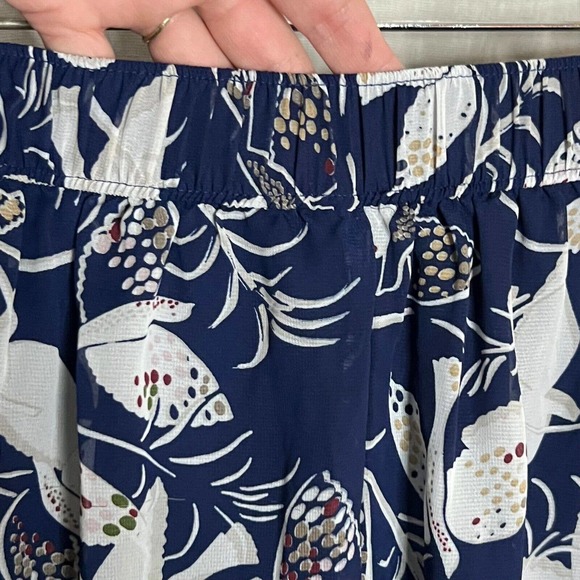Old Navy Women's Blue & White Bird Pattern Sheer Circle, Skater Skirt S - Picture 8 of 11